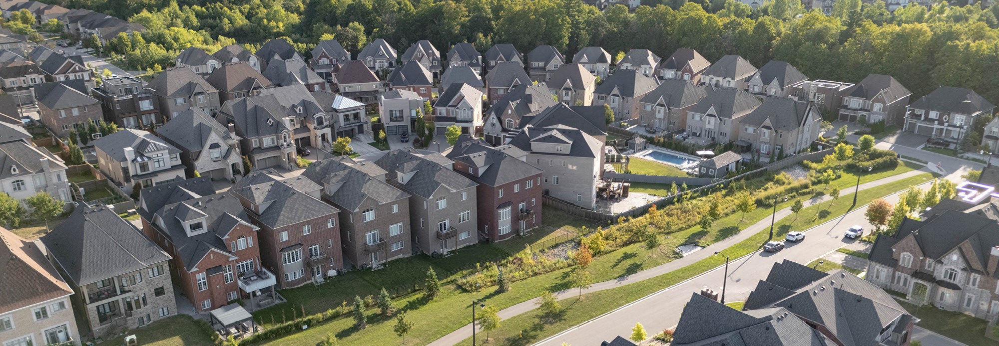 Overhead view of a community.